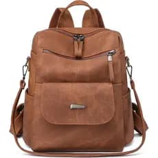 Mochila de Couro PU WYFJNX para Mulheres, Bolsa de Mão de Design Multifuncional, Bolsas de Ombro Femininas, Mochila de V