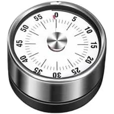 Temporizador De Cozinha Giratório Contagem Regressiva De Aço Inoxidável Para Cozinhar E Assar (-A)