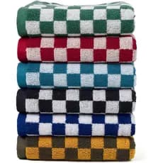 Conjunto de 6 Toalhas de Mão Jacquotha Xadrez, Toalhas de Algodão para Banheiro e Cozinha para Uso Diário, 13” x 29”, Co