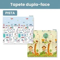 Tapete Infantil Dupla Face 2×1.5m e 2×1.8m Térmico e Antiderrapante Para Bebês e Crianças