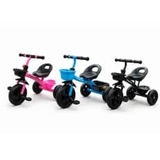 Bicicleta Andador Triciclo Infantil 03 Rodas Com 2 Cestinha Pedal Resistente Menino Menina Até 35 KG 3 4 5 6 Anos Bebê