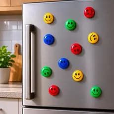 Kit de ímãs Magnéticos Emoji Coloridos Decorativos para Geladeira Quadro  4166