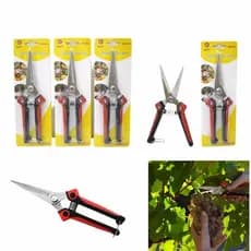 Tesoura de Poda para Colheita de Frutas - Lâmina de Aço Inoxidável, Design Ergonômico e Mola Automática 8512