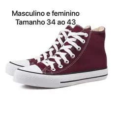Tênis Botinha Feminino e Masculino All Cano alto Tradicional Oferta+YORNEWSHOES
