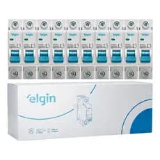 Caixa C/10 Disjuntor Elgin Monopolar 6a A 70a 1 Polo Curva C