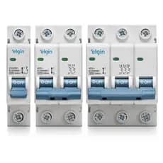 Disjuntor Monopolar Bipolar Tripolar Elgin 6A a 70A 1,2,3 Polos Curva C Bivolt Homologado Inmetro