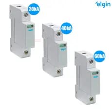 Disjuntor DPS Elgin Dispositivo de Proteção Contra Surtos 20kA 40kA 60kA Monopolar 1 Polo 275V