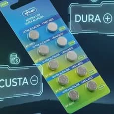 BATERIA 1.5V KNUP LR44/AG13 CARTELA C/10 UN. KNUP KPAG13
