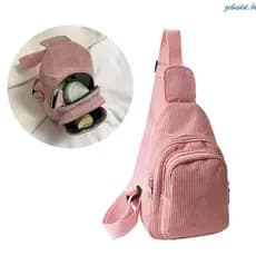 zebeidd Bolsa Ombro Veludo Para Peito Tipo Crossbody Cinto