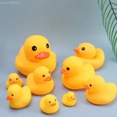 SHENGDA Brinquedos De Banho Para Bebês De Pato Amarelo , Com Som De Apertar , Brinquedo Borracha