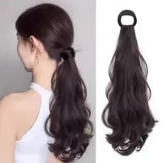 SHENGDA Peruca Sintética Rabo De Cavalo , Extensão De Cabelo Natural Longo Ondulado Encaracolado , Elástico