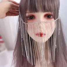Véu Facial SHENGDA , Máscaras De Dança Estilo Antigo Com Borla Longa , Joias Minimalistas De Luxo Super Fairyland Hanfu