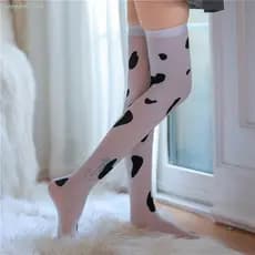 SHENGDA Cosplay Meias Kawaii Mulheres Linda Vaca Impressa Meia-Calça