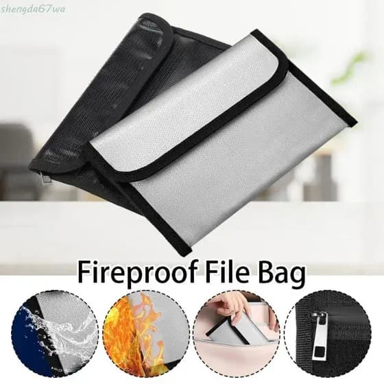 Bolsa De Armazenamento De Dinheiro De Segurança SHENGDA , Documentos À Prova De Fogo S/M/L Com Fecho De Zíper , Portátil