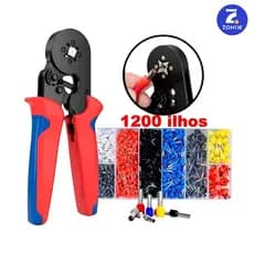 Alicate Crimpar 1200 Terminais Ilhos Descascador 0,25 Até 10mm² A qualidade é estável e confiável Zonix