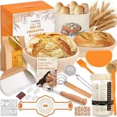 Suprimentos para Panificação de Pão de Fermentação Natural, Kit Inicial de Fermentação Natural, Cesto para Fermentação d