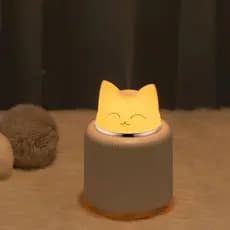 Mini Umidificador Fofo Em Formato De Gato-De Mesa Pessoal Para Carro , Plantas , Sala De Escritório , Quarto-2 Modos De