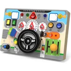 Placa Ocupada Para Crianças Com Interruptor De Luz Led Brinquedos Educativos De Madeira Montessori Bebês Meninos De 3 4