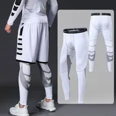 Calças de Compressão Masculinas, Calças Esportivas para Ciclismo, Corrida, Basquete, Futebol, Leggings Elásticas Justas