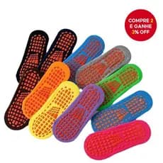 Pacote com 3 Pares de Meias de Yoga Antiderrapantes para Mulheres – Respiráveis para Pilates, Corrida e Academia com Des