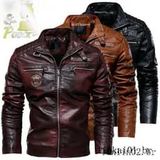 Jaqueta de couro masculina estilo europeu-americano, tamanho grande, jaqueta de couro PU, jaqueta de motociclista