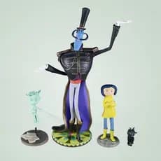 4 Pçs/Set 16cm Coraline E A Porta Secreta Figura Gato Preto Mr . Decoração De Estátua De Modelo De PVC Jones Bobinsky Gh