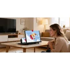 Lupa De Tela De 14 " , Ampliador Projetor De Celular 3D HD Para Filmes , Vídeos E Jogos , Suporte Dobrável Com Amplifica