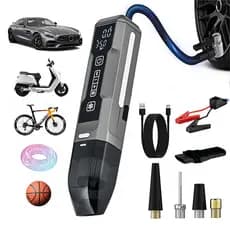Bomba de ar para carro, máquina integrada de energia de emergência, bateria de 12v, emergência, forte potência, iluminaç