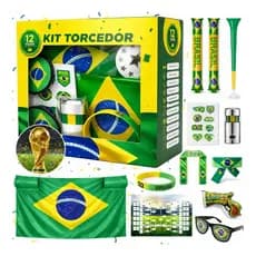 Kit Festa Copa 2026 Brasil:pulseiras E Acessórios Y Torcedor