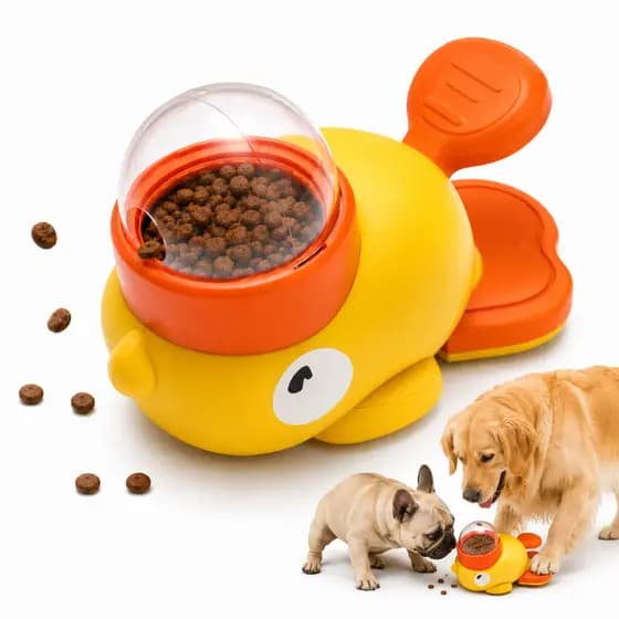 Brinquedo Interativo Pet Dispensador de Ração Comedouro Lento Anti Estresse para Cães e Gatos Porta Petisco