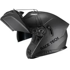 CAPACETE RACE TECH SIGNAL ARTICULADO ROBOCOP COM ÓCULOS INTERNO EXCLUSIVO TITANIUM FOSCO