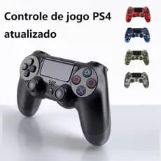Controle USB Sem Fio  Estilo DualShock 4 para PS4, PC e Notebook | Gamepad Ergonômico com Vibração