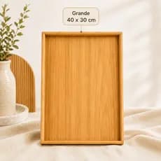 Bandeja de MDF estilo Bambu Retangular Moderna