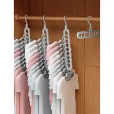 Cabide Mágico Vertical Organizador AmpePlast 10 Furos Reforçado para Guarda-Roupas Closet e Armário
