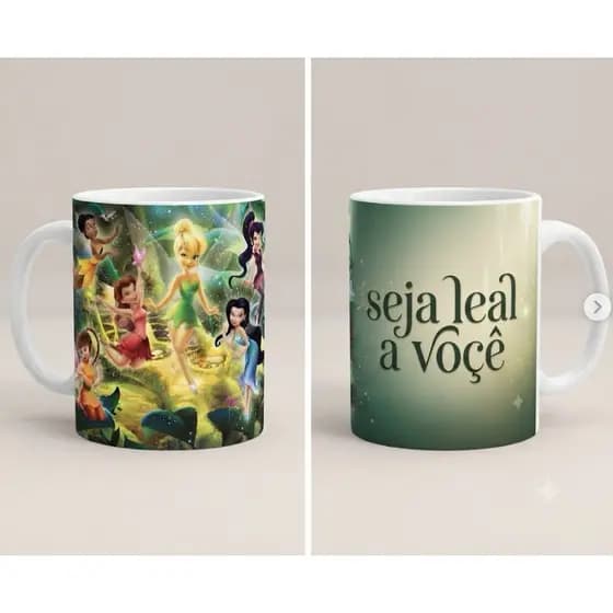 Caneca Xícara Personalizada Presente Especial Tinker Bell Premium