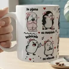 Caneca Xícara Personalizada Música Henrique e Juliano Vem Pra Minha Vida Presente Especial Premium