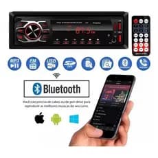 Rádio Automotivo Multimídia Fi com MP3, Bluetooth e Áudio HD