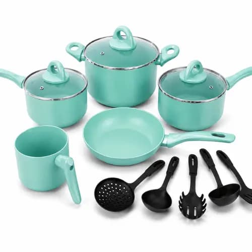 Jogo de Panelas de Cerâmica Champs"Elysses 14 peças Kit de Panelas Antiaderente