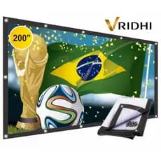 Tela de Projeção 200 Polegadas Vridhi Para Datashows e Projetores Cinema em Casa Futebol Igreja Area Interna e Externa