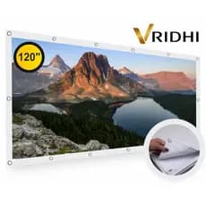 Tela de Projeção 120 Polegadas Vridhi Datashows e Projetores Full HD 1080p Lona Lonil Premium Cinema