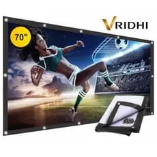 Tela Telão 70 Polegadas Vridhi Cinema em Casa Para Projetores e Datashows Full HD 4K Lona Vinil Igreja