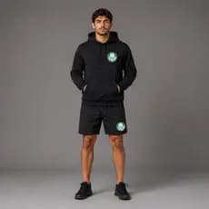 Kit Moletom e Bermuda Tactel Masculina Mancha Verde Adulto Conjunto Palmeiras Bermuda Blusa de Frio