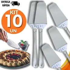 Jogo Espátula Cortar Bolo Torta Pudim Doces Aço Inox Premium Cozinha Buffet Docerias Utensílios