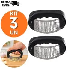 Espremedor de Alho Amassador Manual Ergonômico Aço Inox Resistente Fácil Limpeza Cozinha Profissional Alta Durabilidade
