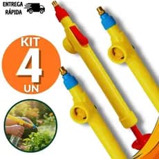 Kit 4 Pulverizador Borrifador Multiuso Garrafa Pet Bomba Pressão Casa Carro Jardim Multiuso Utilidades
