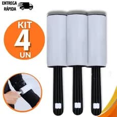 Combo Rolo Tira Pelo Adesivos Limpa Plumas Fiapos Roupas Estofados Multiuso Praticidades Utilidades