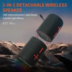 CYBORIS Alto-Falante Bluetooth Duplo Portátil Dividido De 40 W , Sem Fio À Prova D'água V5.3 Com Som Estéreo De Graves P
