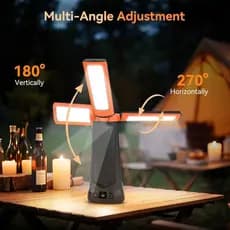 Luz De Acampamento Recarregável Com Suporte De 7 Pés De Altura Máxima , Trabalho LED Sem Fio Portátil De 15000mAh , Lant
