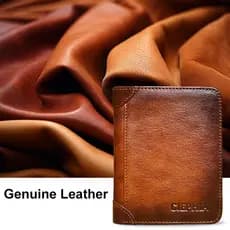 CIEPHIA CIEPHIA Carteira masculina de couro genuíno RFID escova antifurto ultrafina de primeira camada de couro carteira