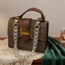 Alça De Bolsa De Acrílico Robusta , Corrente , Substituição Para Ombro (Colorido Transparente , 17.7 ")